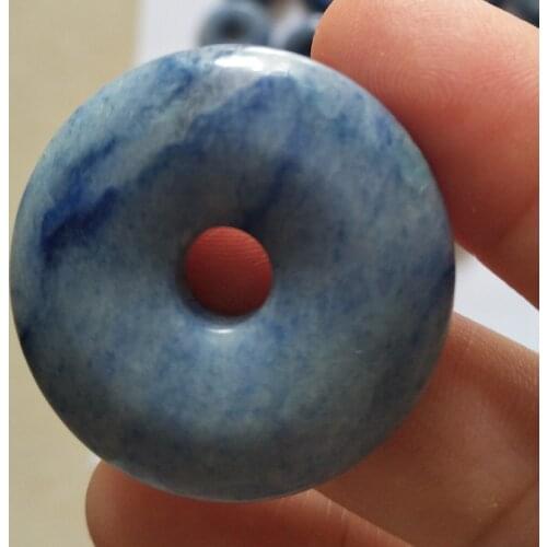 30MM CAB Cabochon Natural Stone Blue Aventurine Round Beads For Jewelry Making DIY Necklace Gem Bead 1Pcs K837