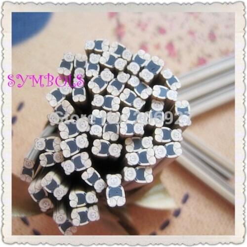 5pcs E-15 5mm Cute Animal Cane Fancy Nail Art Polymer Clay Cane Nail Art Decoration