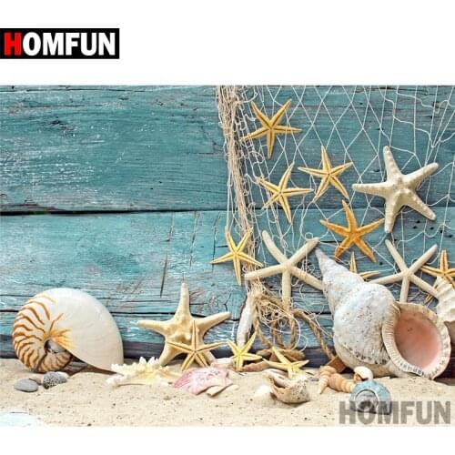HOMFUN 5D DIY Diamond Painting Full Square/Round Drill "Sea star" 3D Embroidery Cross Stitch gift Home Decor A02030