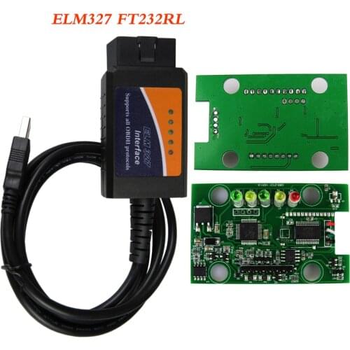 ELM327 USB V1.5 ODB2 Car Diagnostic Interface Scanner Real FT232RL Chip ELM 327 USB OBDII ELM-327 OBD 2 Auto Diagnostic Scanner