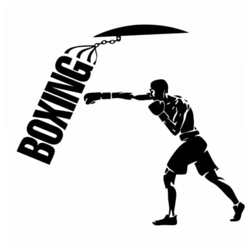 18x16cm Boxing Sandbag Boy Stickers Car Window Glass Body Decoration windshield Decal CL415