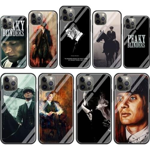 Peaky Blinders Tempered Glass Phone Case for iPhone 11 12 Pro XR X 7 8 XS Max 6 6S Plus SE 2020 Cover Shell Coque Capa