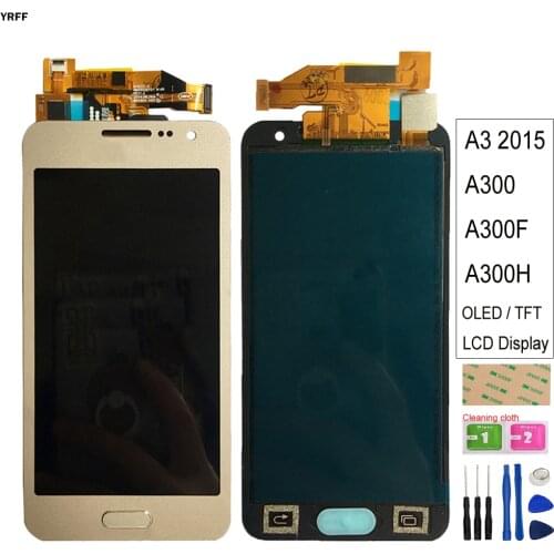 A300 LCD For SAMSUNG Galaxy A3 2015 A300 A300F A300H lcd Display Touch Screen Digitizer Assembly Repair Parts TFT Good Quality