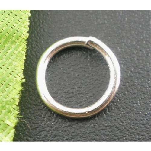 DoreenBeads 500PCs Silver Color Open Jump Rings 8mm Dia. Findings (B03066), yiwu
