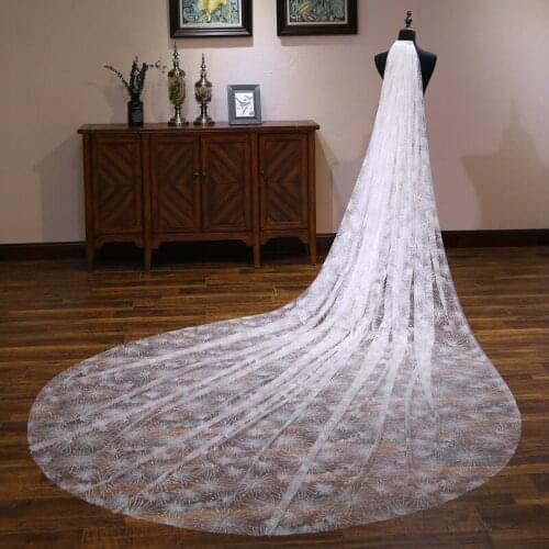 Romantic Cathedral Wedding Veil Bridal Veils With Comb New Accessories