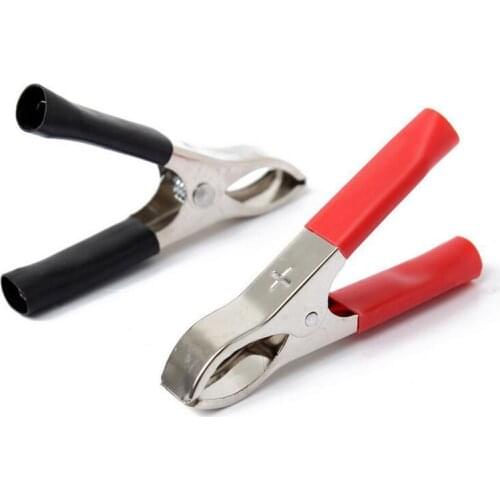 Hot sale 2Pcs 30A 75mm Crocodile Car Caravan Van Battery Test Lead Clips Best Promotion Alligator Clips