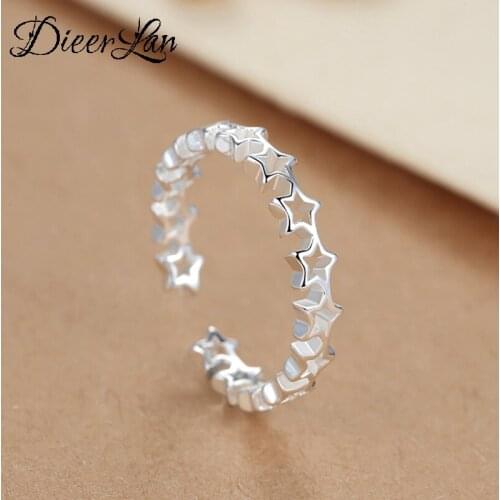 Hot Sale Charming Romantic Star Rings for Women Men Jewelry Adjustable Size Rings Christmas Gift Dropship 2021