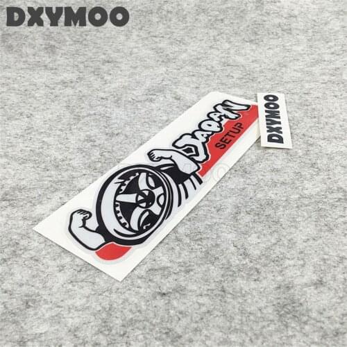 JDM D1 Car Vinyl Stickers Reflective 3M Japan SET UP WHEEL Power Option Motorcycle Decal Bumpers Drop Shipping 20x6cm