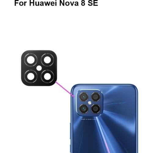 2PCS High quality For Huawei Nova 8 SE Back Rear Camera Glass Lens test good For Huawei Nova 8SE Replacement Parts
