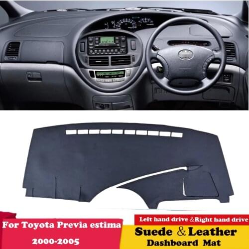 For Toyota Previa estima XR30 XR40 2000 - 2005 Leather Dashmat Dashboard Cover Pad Dash Mat Carpet Car-Styling Accessories Suede