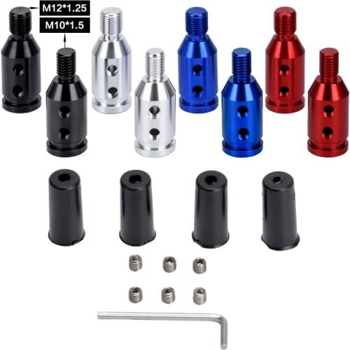 M12x1.25mm Universal Aluminum Gear Shift Knob Shifter Adapter For Non Threaded Shifters For BMW Mini 4 Colors