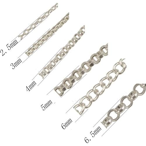 Metal Chians For Jewelry Making Tassles Various Large Small Cross Link Iron Silver Bracelets Keychains Accessories Handicrafts
