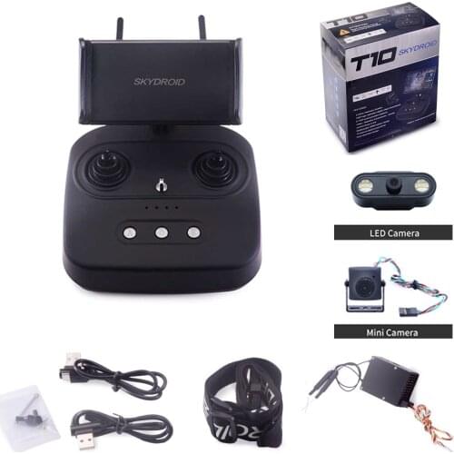 Skydroid T10 Remote Control Mini Camera 10km Digital Map Transmission Remote Control Camera 4-in-1 Plant Protection