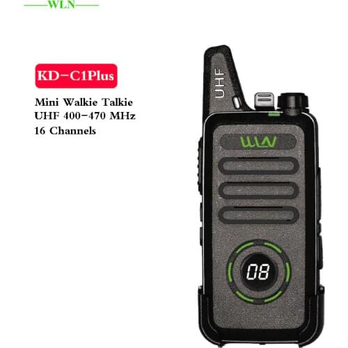 WLN KD-C1 Plus Mini Walkie Talkie UHF 400-470 MHz 5W With 16 Channels Two Way Radio upgrade vision for KD-C1 KDC1plus