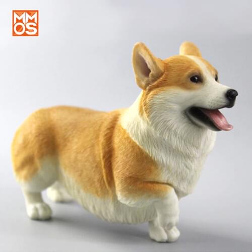 Miniature Figurines Model Animal Corgi Simulation Dog Figures For Kids Home Decor Accessories Jouet Garcon Children Gift BK50SB