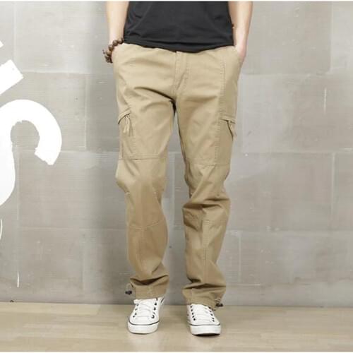 2018 New Arrival Plus Size Mens Cargo Pants Male Hip Hop Loose Men Multi-Pocket Pants trousers