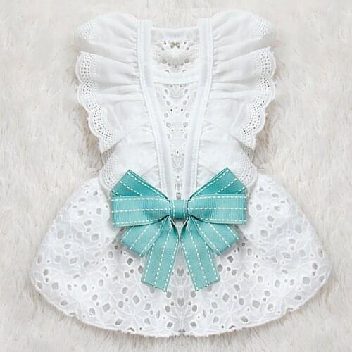 Dog Clothes Bow Dress Pet Clothing for Small Medium Large Dogs Cats Chihuahua Puppy S-XXL Wedding Dress