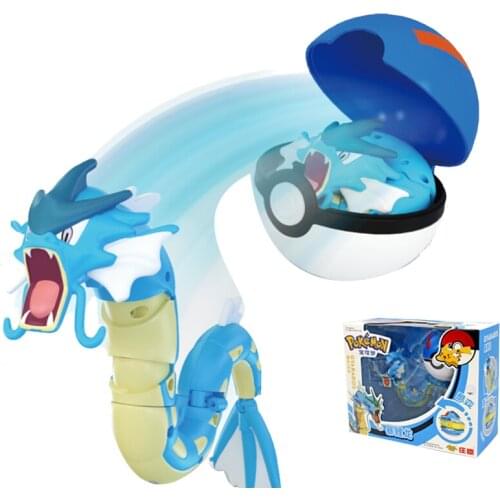 POKEMON toy deformation ball egg Gyarados boy puzzle enlightenment toy gift Pokeball Set Pop-Up Elf-Ball Anime Figure Monster