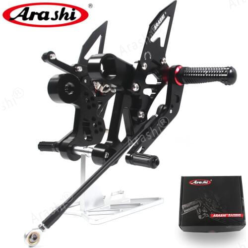Arashi Motorcycle Rider Footrest For YAMAHA MT09 MT 09 FZ09 2014 2015 2016 2017 2018 2019 -2021 CNC Adjustable Rearset Foot Pegs