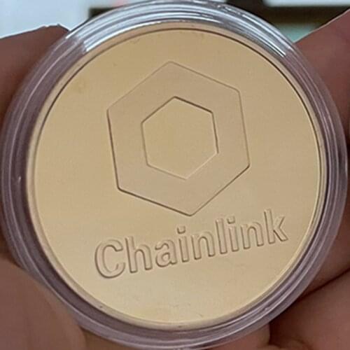 ChainLink Digital Money Coin Gold Plated Commemorative Crypto Link Coin Cryptocurrency Collectible Great Gift
