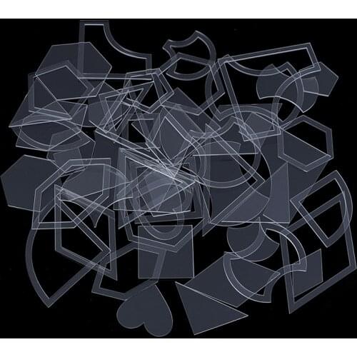 54pcs/set Transparent Acrylic Quilting Templates Sewing Stencils Craft Patchwork Ruler Handmade DIY Sewing Styling Tool