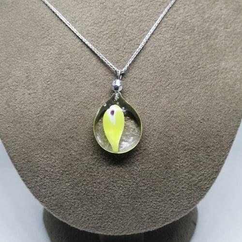 Glass Pendant For Women Sterling Silver 925 Jewelry Necklace Devil Eye - Neck Pendants, Womens Accessories Gifts For Women