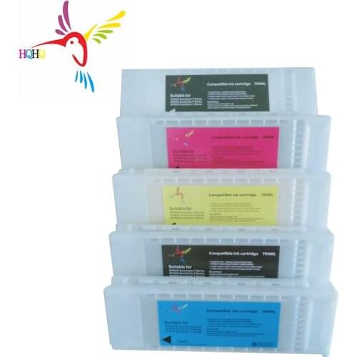 T7081-t7085 700ml 5colors/Set Ink Cartridges for Epson T3000 T5000 T7000 With Pigment Ink And Update New Version One Time Chip