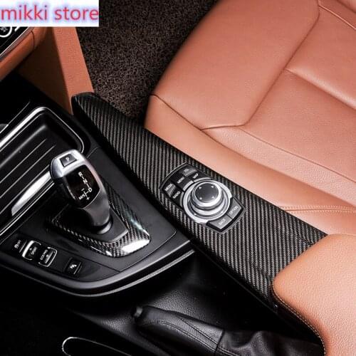 Carbon Fiber Inner Gear Shift Box Cover Trim interior Stall Decoration Panel Sticker for BMW 3 4 Series 3GT F30 F31 F32 F34 F36