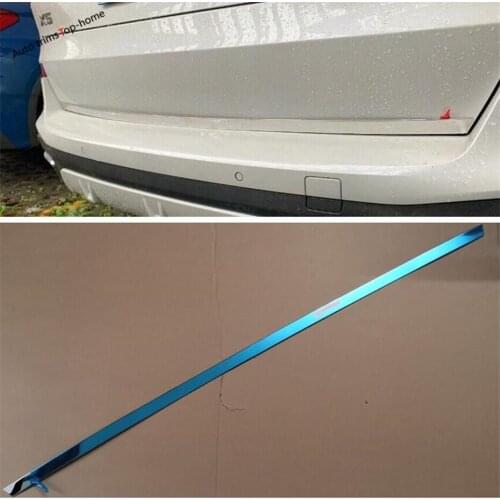 Yimaautotrims Rear Trunk Tailgate & Upper Tail Door Decoration Strip Streamer Cover Kit Fit For BMW X5 G05 2019 2020 Exterior