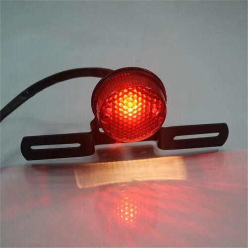 Motorcycle Rear Tail Brake Light Motorbike Tail Turn Signal Brake Light Custom License Plate Holder Bracket for Harley Cruise
