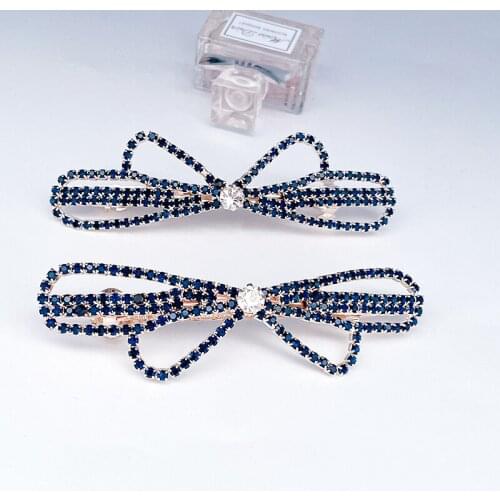 Women Headwear Korean Cute Bow Hair Clip For Girls Fashion Vintage Hair Barrettes Rhinestone Hair Accessories For Women