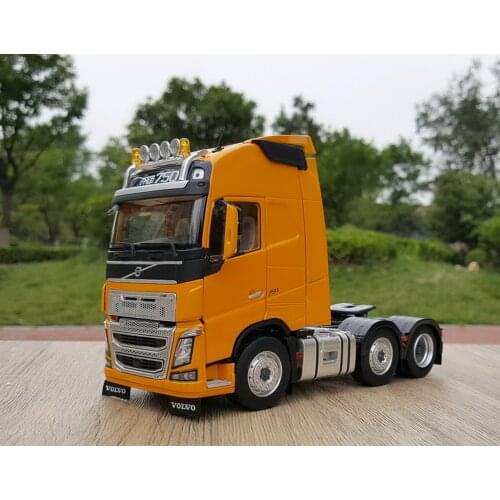 1/32 Scale Vol_vo FH16 750 Heavy Duty Truck Tractor 3-axle Yellow Diecast Model Toy NIB