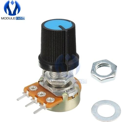 10PCS For Arduino Linear Taper Rotary Potentiometer Cap Knob Potentiometer Resistor 1K 2K 5K 10K 20K 50K 100K 250K 500K 1M Ohm