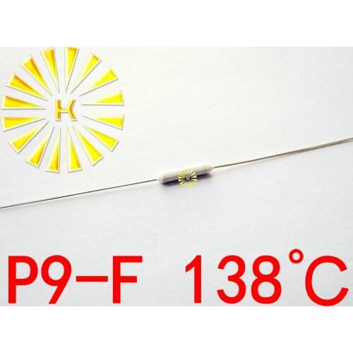 100% Original P9-F 138 degree Thermal-Links 2A 250V Resistance Temperature Fuse x 500PCS