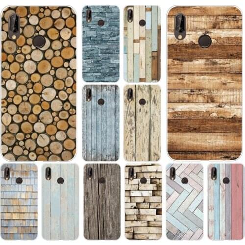 131H Pastel wooden colour blocking Soft Silicone Tpu Cover Case for huawei p 20 lite pro y6 2017 mate 10 lite