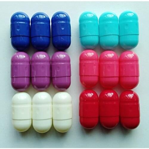 5000pcs10000pcs Size00# Empty Shorty Colored Gelatin Medicine Powder Capsules, Red/Purple/Clear/Black/Blue/Green Hollow Capsules