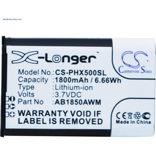 Cameron Sino High Quality 1800mAh Battery AB1850AWM for Philips AB1720AWM, AB1790AWM, Xenium 9@9K, Xenium 9A9K, Xenium X500