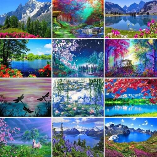 Diamond Embroidery Landscape Handmade Diamond Painting Needlework Mosaic Cross Stitch Home Decor