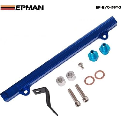 Aluminium Billet Top Feed Injector Fuel Rail Turbo Kit Blue High Quality For Mitsubishi 4G63 EVO4/5/6 EP-Evo456YG