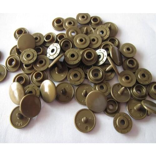 Free shipping 20 sets T3(10.7mm) KAM B12 Metallic Bronze snap button for sewing baby color plastic fastener snap button