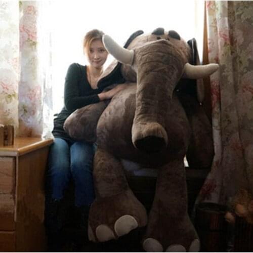 Fancytrader Biggest Plush Elephant Toys Giant Soft Stuffed Elephant Animals Doll 140cm 55inch Jumbo Gifts for Children