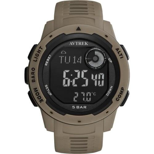 AVTREK Compass Watch Pedometer Watch Altimeter Barometer Military Army Waterproof Outdoors Sport Digital Survival Tactical Watch