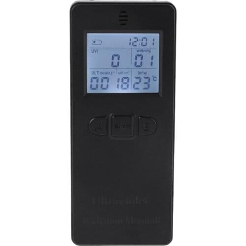 Digital Ultraviolet Radiation Detector UV Radiometer UVI Meter Dosimeter Tester Counter With Temperature display