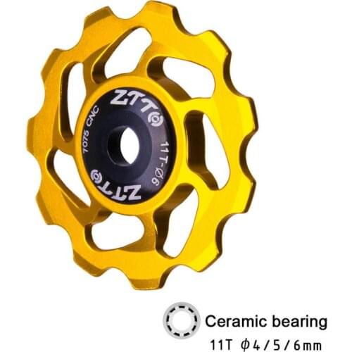 ZTTO 11T Colour Bicycle Ceramics Rear Derailleur 11T 4mm5mm6mm Jockey Wheel Road MTB Guide Bike Ceramics Bearing Bicycle Parts