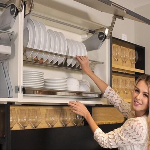 304 stainless steel double dish rack kitchen cutlery storage rack