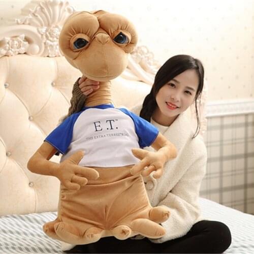 Fancytrader Pop Anime Alien Plush Toys Giant 70cm Stuffed Soft ET Doll with Shirt for Children Gifts