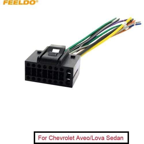 FEELDO 10Pcs Car 16pin Stereo Wire Harness Plug Cable Male Connector For CHEVROLET AVEO/LOVA(SEDAN)/CHERY/ Car Factory OEM Radio