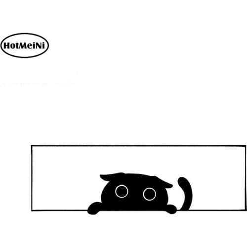 HotMeiNi 13cm x 4.2cm Universal Body Cute Black Cat Car Stickers Motorcycle Vinyl Car Wrap JDM Car Styling Auto Fine Decals