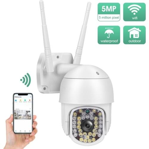 5MP IP Camera Wifi Outdoor Surveillance Camera with WiFi AI Human Detection Audio 1080P Security CCTV Wifi Camera