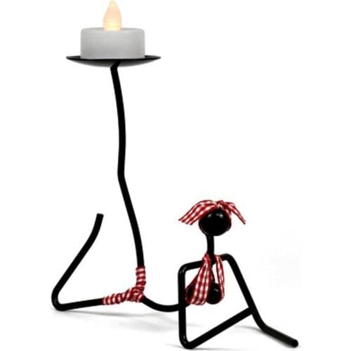 Creative Villain Iron Candlestick Romantic Candlelight Dinner Candle Holders Soft Loading Table Ornaments To Send Friend A Gift